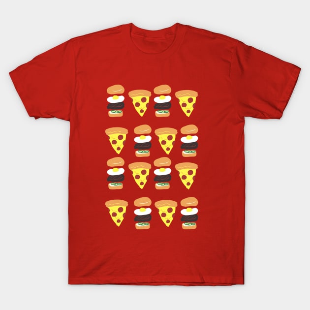 Pizza and Burgers T-Shirt by StarKillerTheDreaded